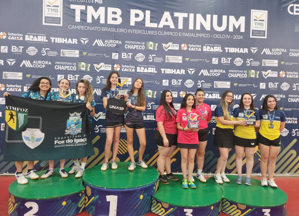 ATMFOZ/GRESFI obteve excelentes resultados no principal torneio de Tênis de Mesa do ano