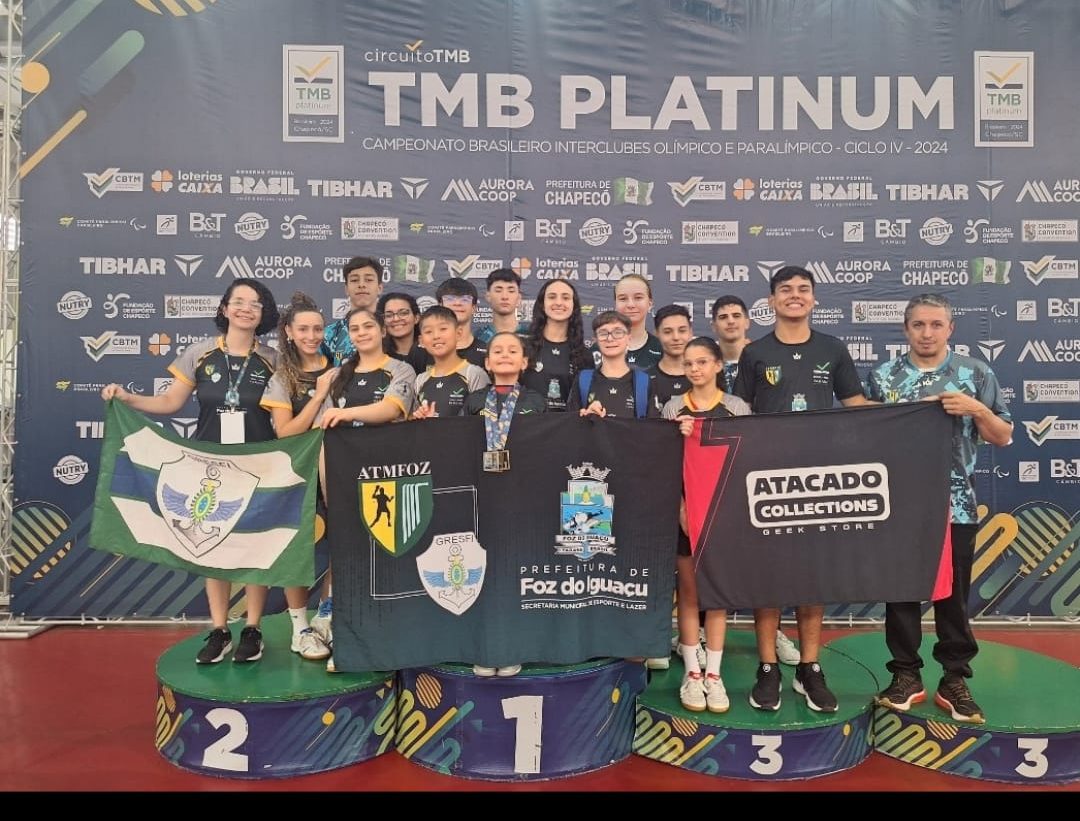 ATMFOZ/GRESFI obteve excelentes resultados no principal torneio de Tênis de Mesa do ano